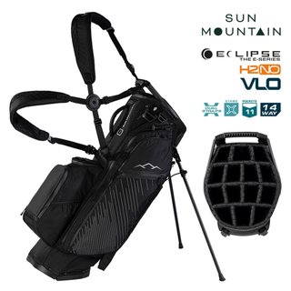 Sun Mountain H2NO E-4.5 14 Way VLO waterproof stand bag, black/steel