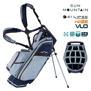 Sun Mountain H2NO E-4.5 14 WAY VLO waterproof stand bag, navy/ash