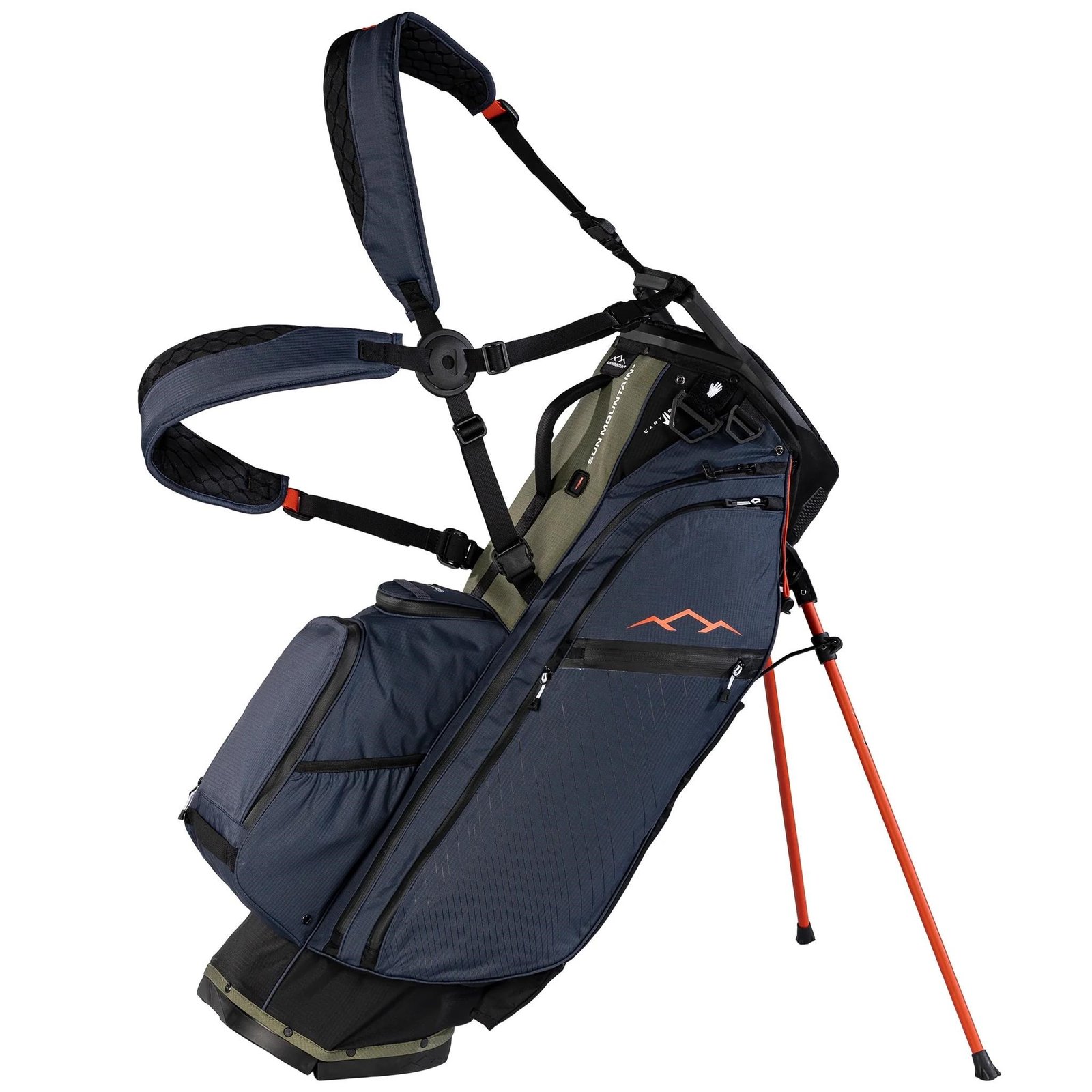 Sun Mountain H2NO E-4.5 14 Way VLO waterproof stand bag, black/ink/olive