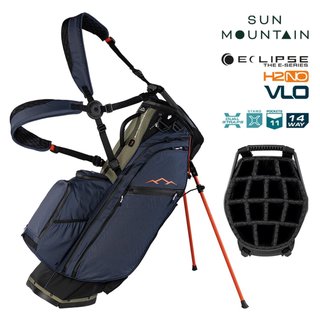 Sun Mountain H2NO E-4.5 14 Way VLO waterproof stand bag, black/ink/olive