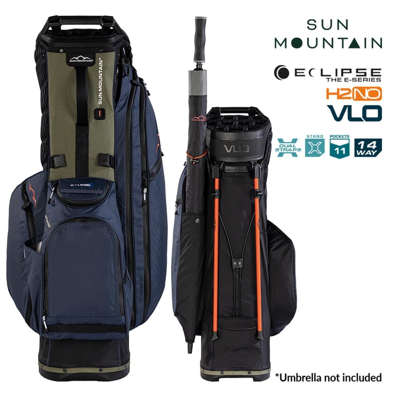 Sun Mountain H2NO E-4.5 14 Way VLO waterproof stand bag, black/ink/olive