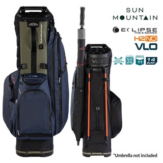 Sun Mountain H2NO E-4.5 14 Way VLO waterproof stand bag, black/ink/olive