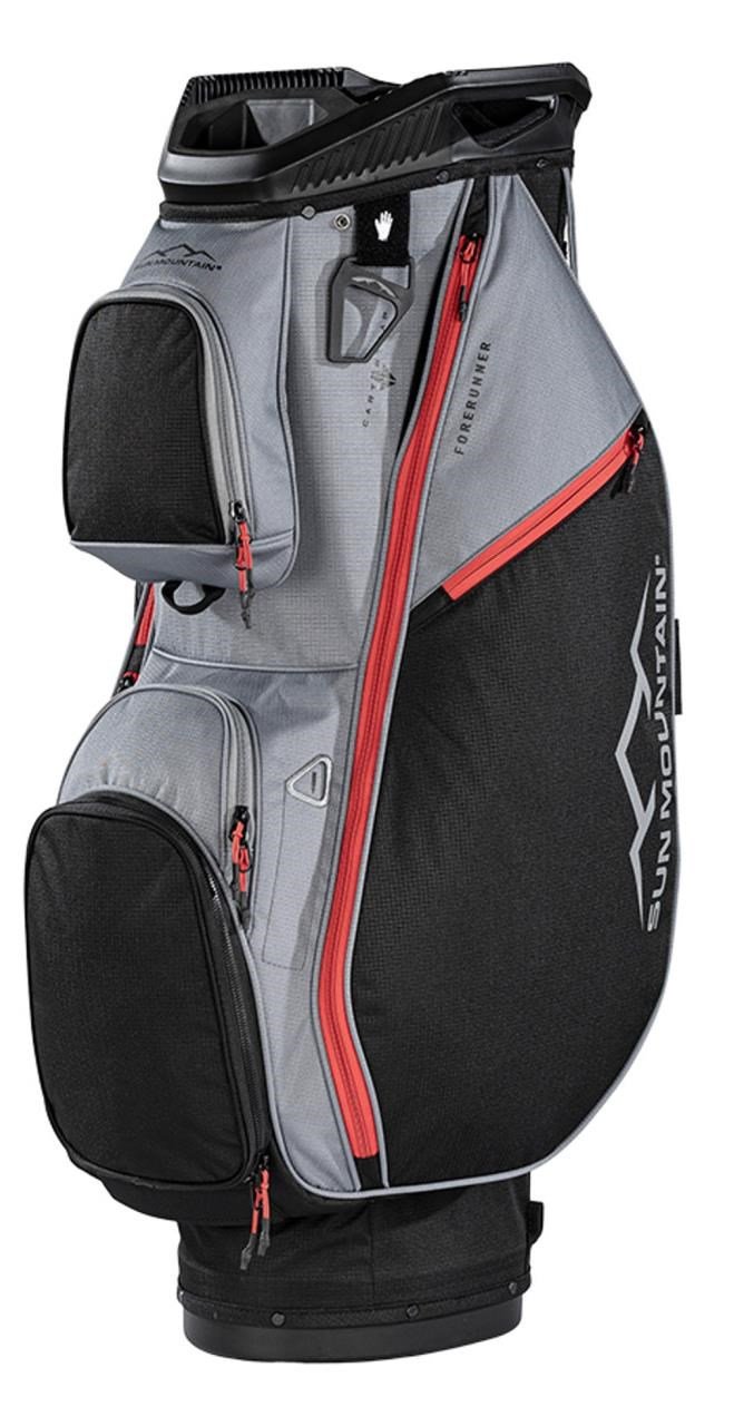 Sun Mountain Forerunner cart bag, zwart/nikkel/rood