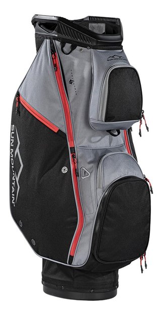 Sun Mountain Forerunner cart bag, zwart/nikkel/rood