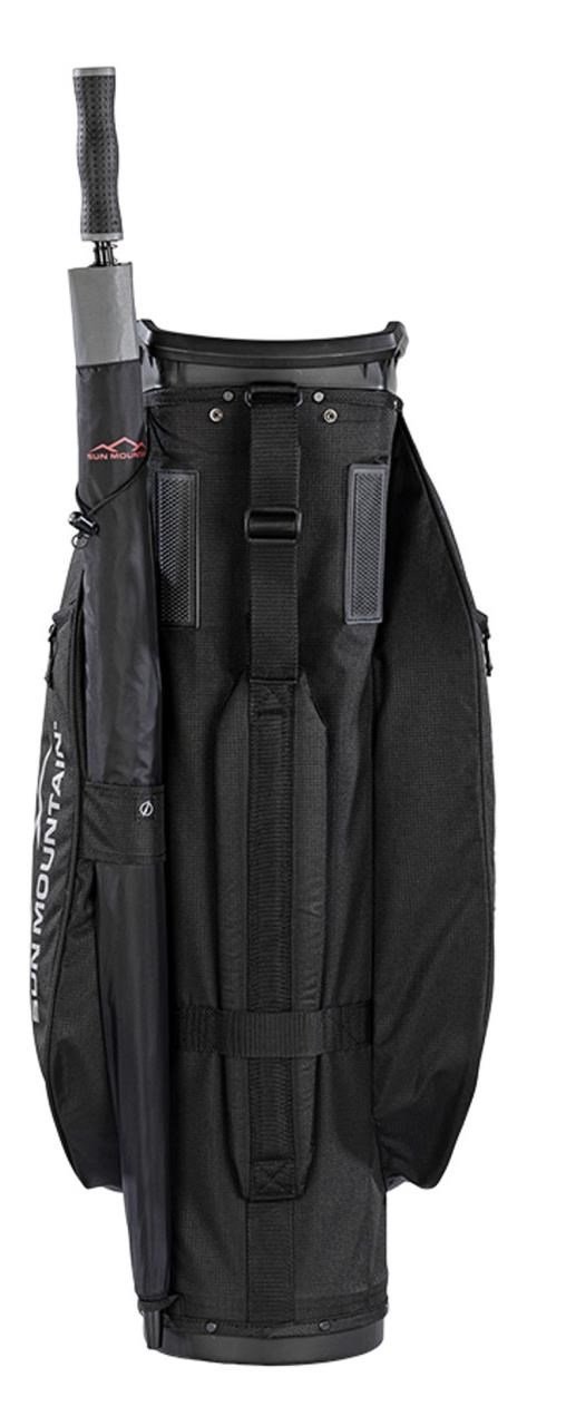 Sun Mountain Forerunner cart bag, zwart/nikkel/rood