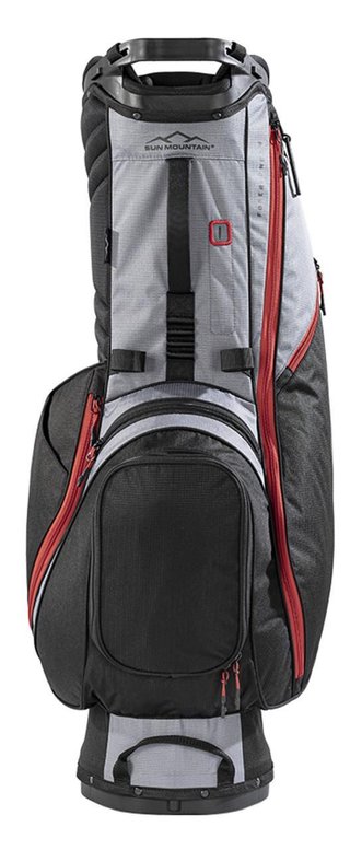 Sun Mountain Forerunner stand bag, zwart/nikkel/rood