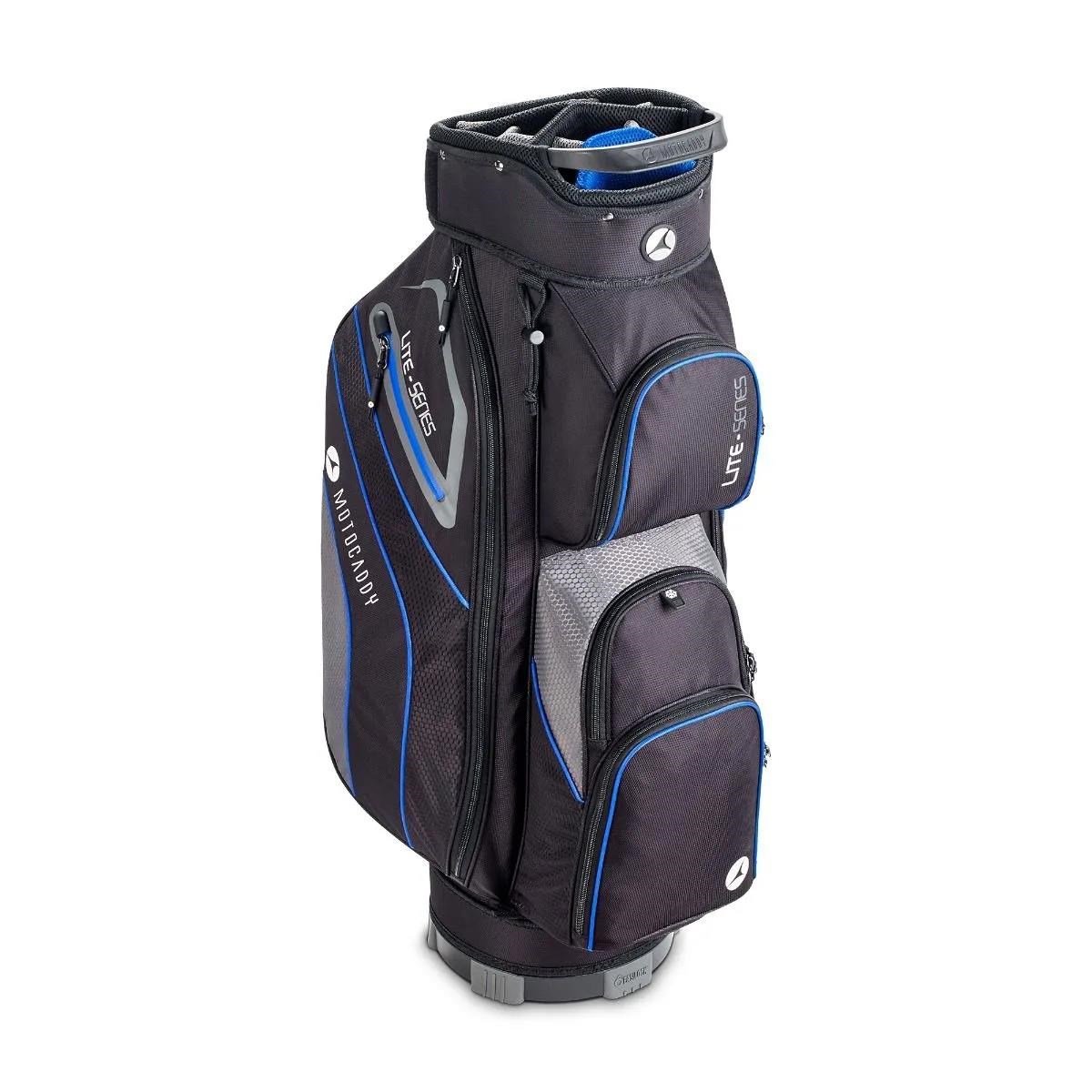 Motocaddy NEW Lite-Series cart bag 2026, zwart/blauw