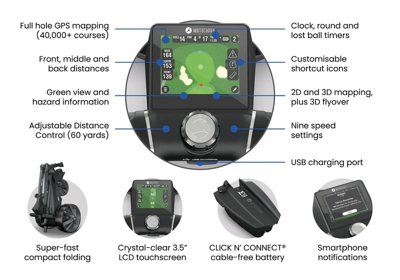 Motocaddy NEW M5 GPS elektrische trolley 2026, Standard Lithium