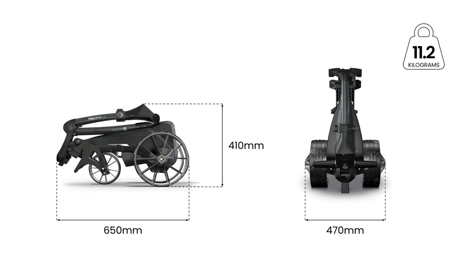 Motocaddy NEW M5 GPS DHC elektrische trolley, Ultra Lithium