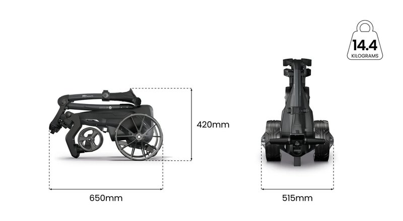 Motocaddy NEW M7 REMOTE DHC elektrische trolley 2026, M7 Ultra Lithium, grafiet