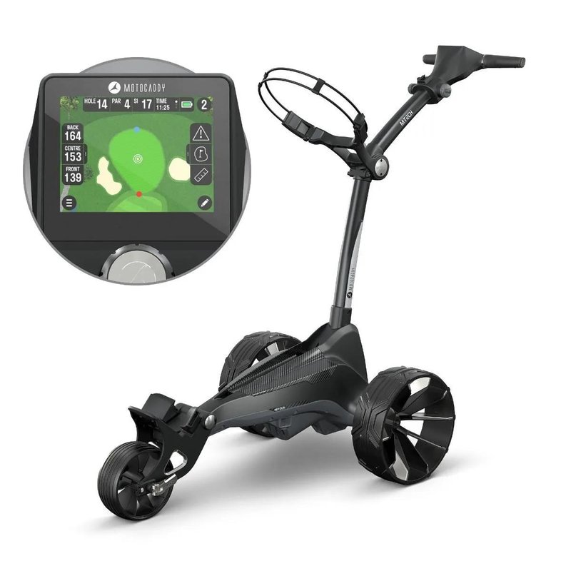 Motocaddy NEW M-TECH GPS elektrische trolley 2026, Ultra Lithium 36+, grafiet