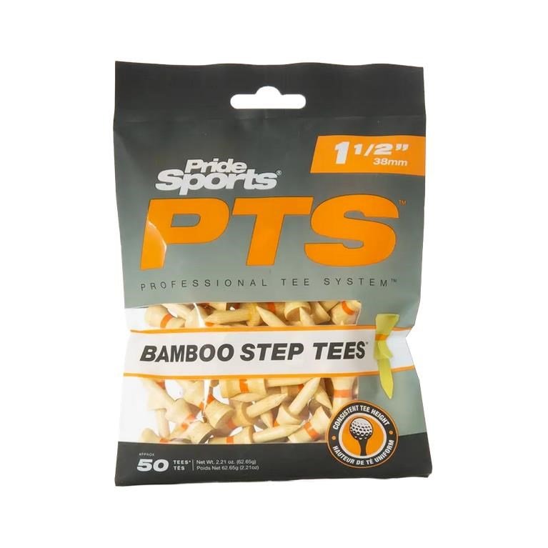 Pride Sports PTS Bamboo Step Tees 38mm (1 1/2"), 50 tees, oranje