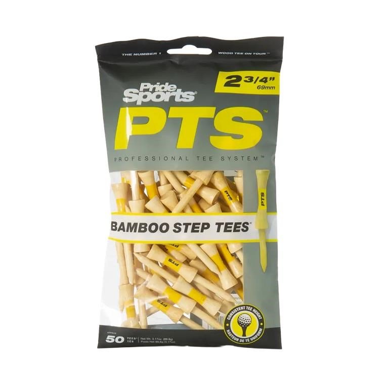 PrideSports Pride Sports PTS Bamboo Step Tee 69 mm (2 3/4"), 50 tees, geel