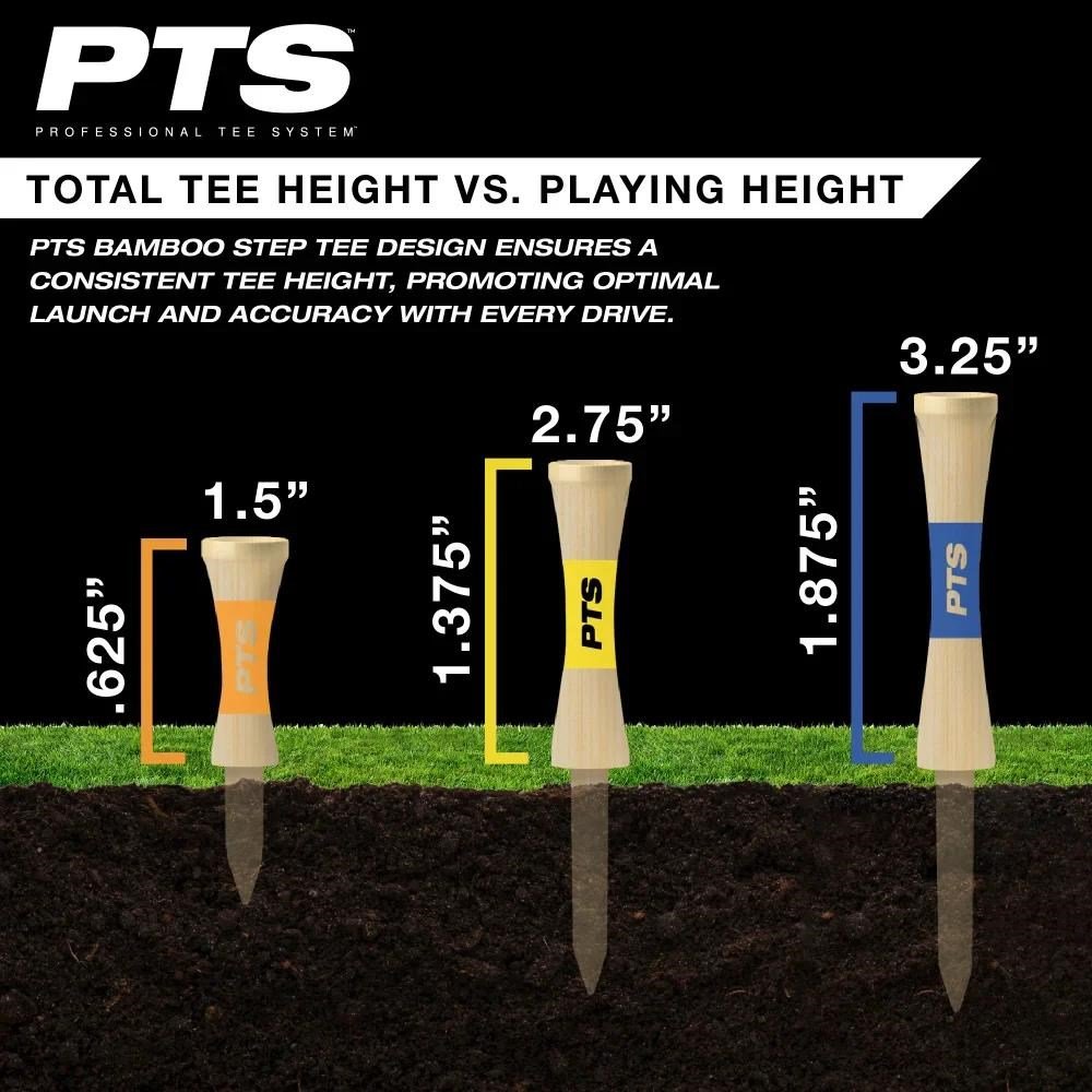 PrideSports Pride Sports PTS Bamboo Step Tee 83mm / 3 1/4" (50 tees) tee, blauw