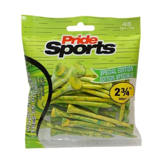 PrideSports Pride Sports Special Edition Paint Splatter Tees (45 tees) 69 mm golftees, groen/geel