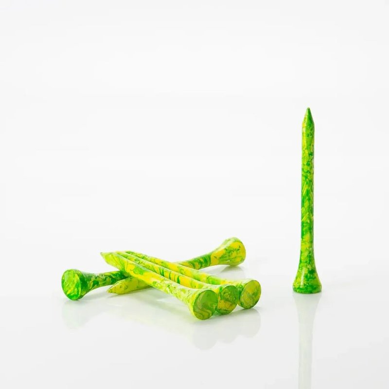 PrideSports Pride Sports Special Edition Paint Splatter Tees (45 tees) 69 mm golftees, groen/geel