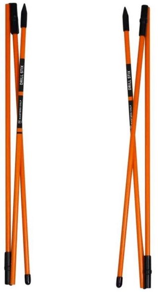 Masters Golf Masters Tri-Fold Drill-Stix Training Alignment Sticks, 3 stuks, oranje