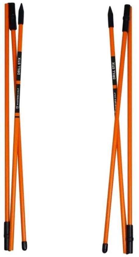 Masters Golf Masters Tri-Fold Drill-Stix Training Alignment Sticks, 3 stuks, oranje
