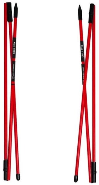 Masters Golf Masters Tri-Fold Drill-Stix Training Alignment 3pc rood