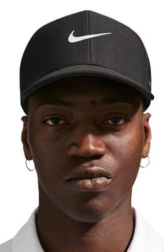 Nike Rise unisex golfpet, zwart