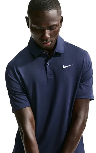 Nike Velocity Dri-FIT heren polo, college navy/white