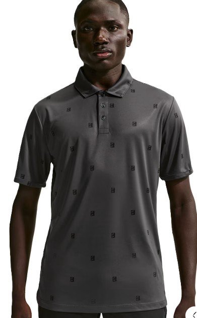 Nike Par heren polo, antraciet/zwart