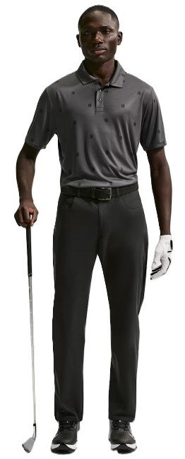 Nike Par heren polo, antraciet/zwart