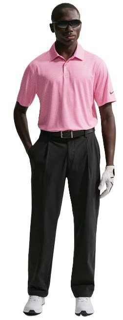 Nike Velocity heren polo, pink foam/peony/black