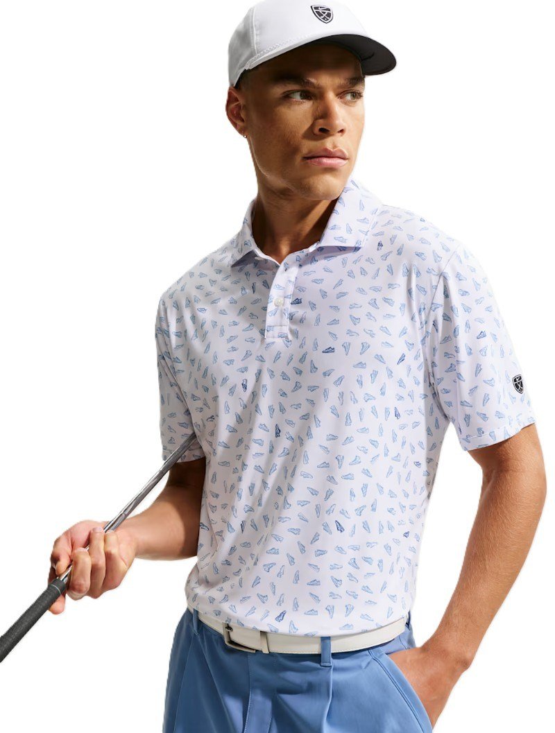 Nike Par heren polo, wit/work blue
