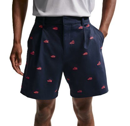 Nike Par heren shorts, navy/hot lava/black