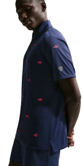Nike Par heren polo, navy/hot lava