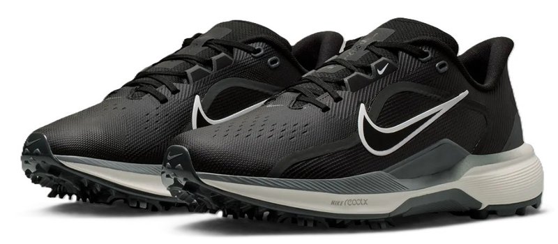 Nike Pegasus 1 heren golfschoenen, zwart/sail/wit