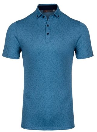 KJUS Lance Printed heren polo, atlas blue
