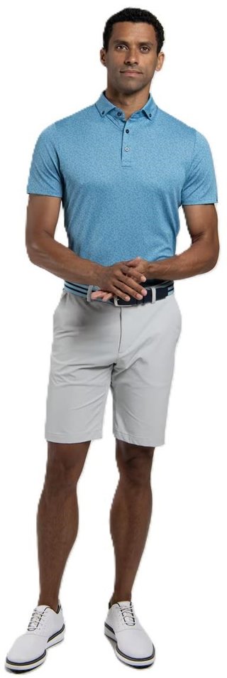 KJUS Lance Printed heren polo, atlas blue