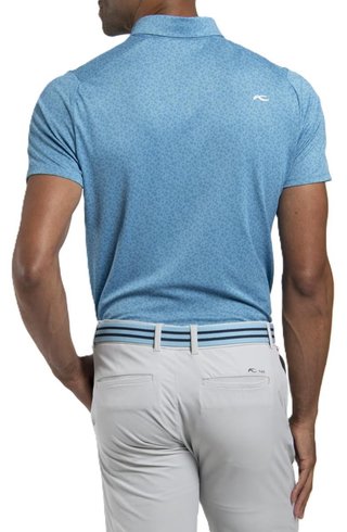 KJUS Lance Printed heren polo, atlas blue