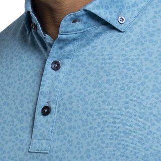 KJUS Lance Printed heren polo, atlas blue