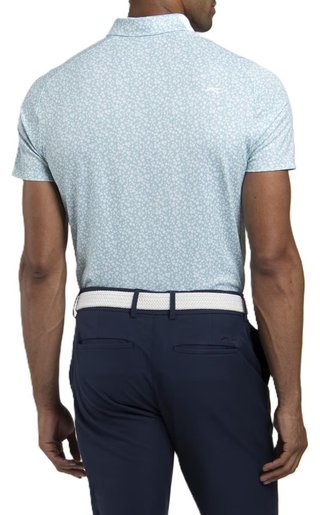 KJUS Lance Printed heren polo, riverbank/white