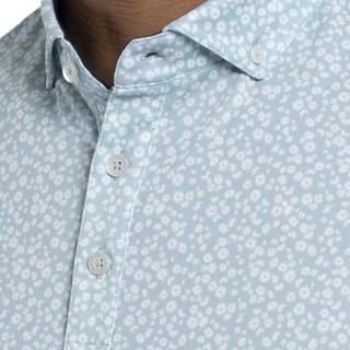 KJUS Lance Printed heren polo, riverbank/white
