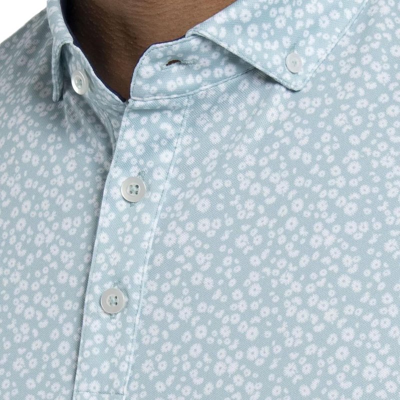 KJUS Lance Printed heren polo, riverbank/white