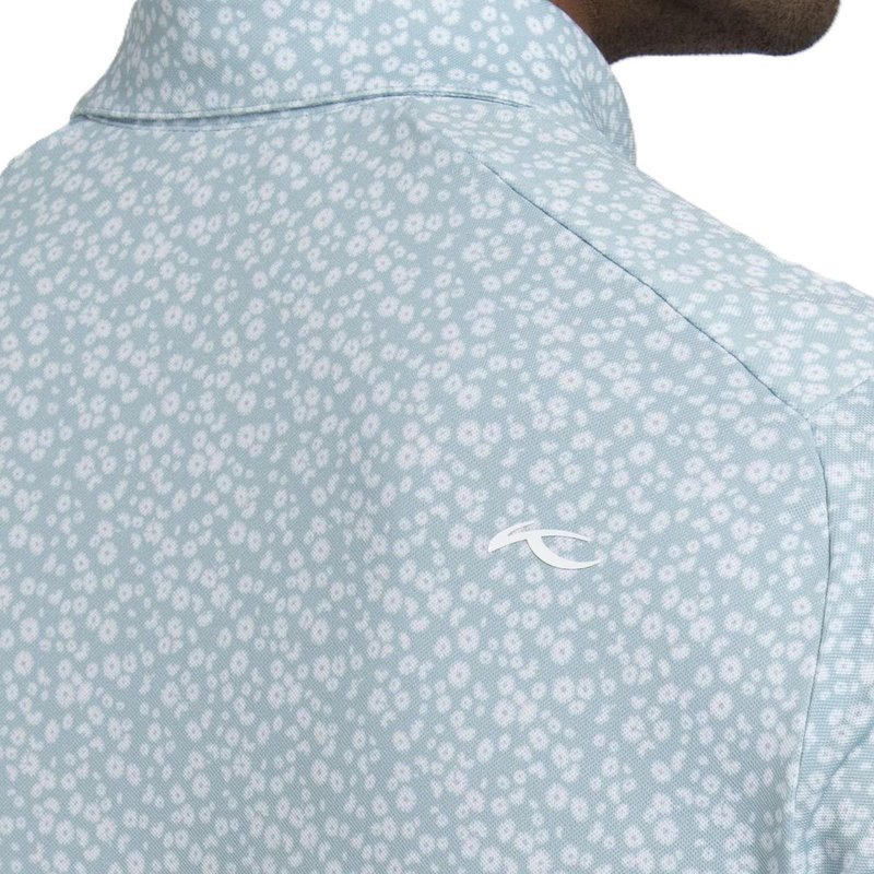 KJUS Lance Printed heren polo, riverbank/white