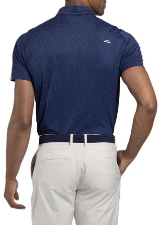KJUS Lance Printed heren polo, atlanta blue