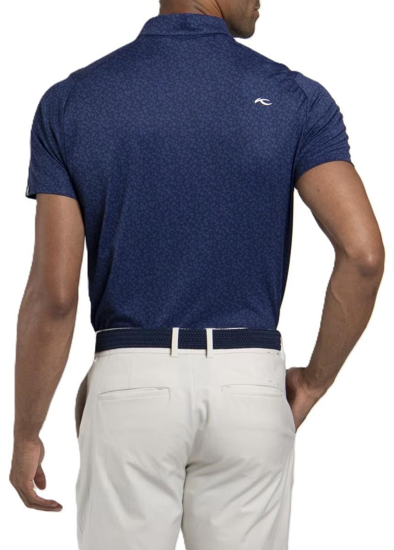 KJUS Lance Printed heren polo, atlanta blue