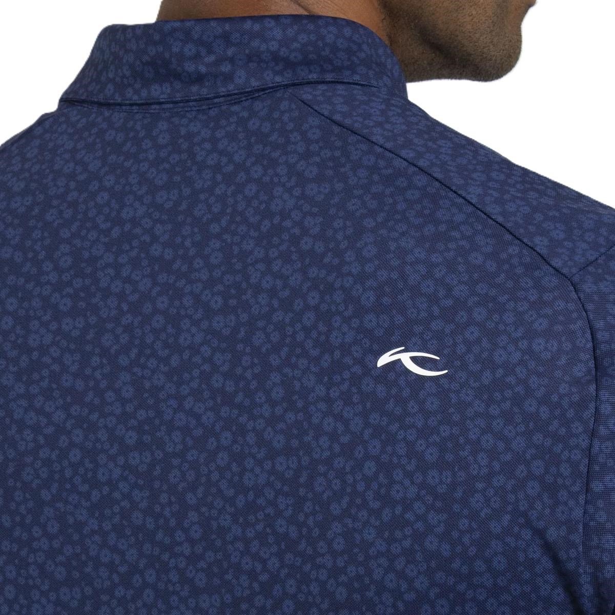 KJUS Lance Printed heren polo, atlanta blue