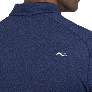 KJUS Lance Printed heren polo, atlanta blue
