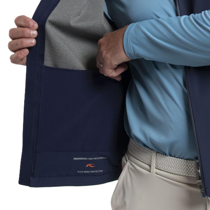 KJUS Downswing Wind heren vest, atlanta blue