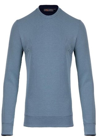 KJUS Essentials Crew Neck heren sweatshirt, riverbank/atlanta blue