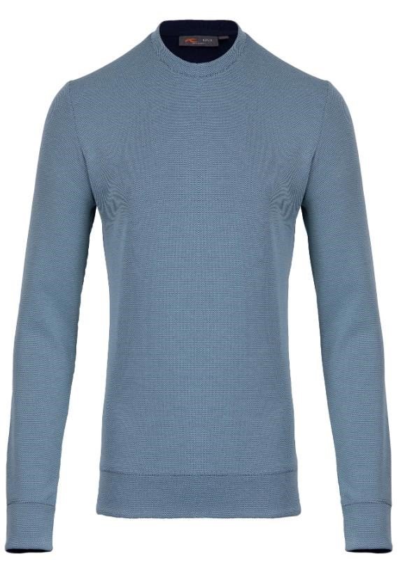 KJUS Essentials Crew Neck heren sweatshirt, riverbank/atlanta blue