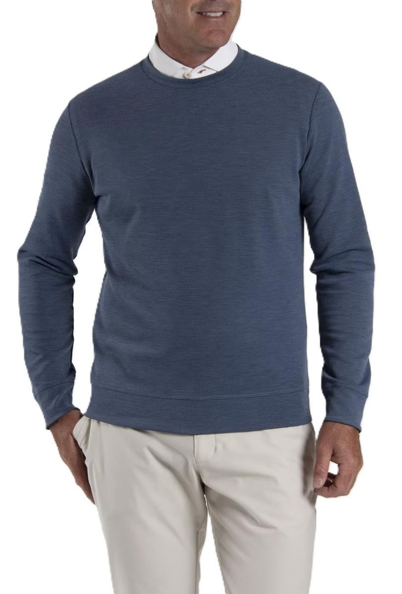 KJUS Essentials Crew Neck heren sweatshirt, riverbank/atlanta blue
