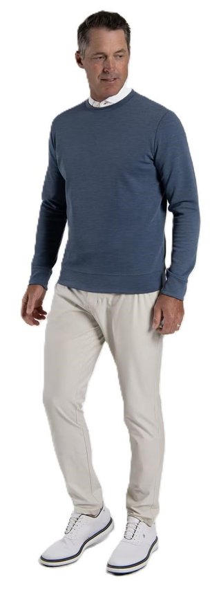 KJUS Essentials Crew Neck heren sweatshirt, riverbank/atlanta blue