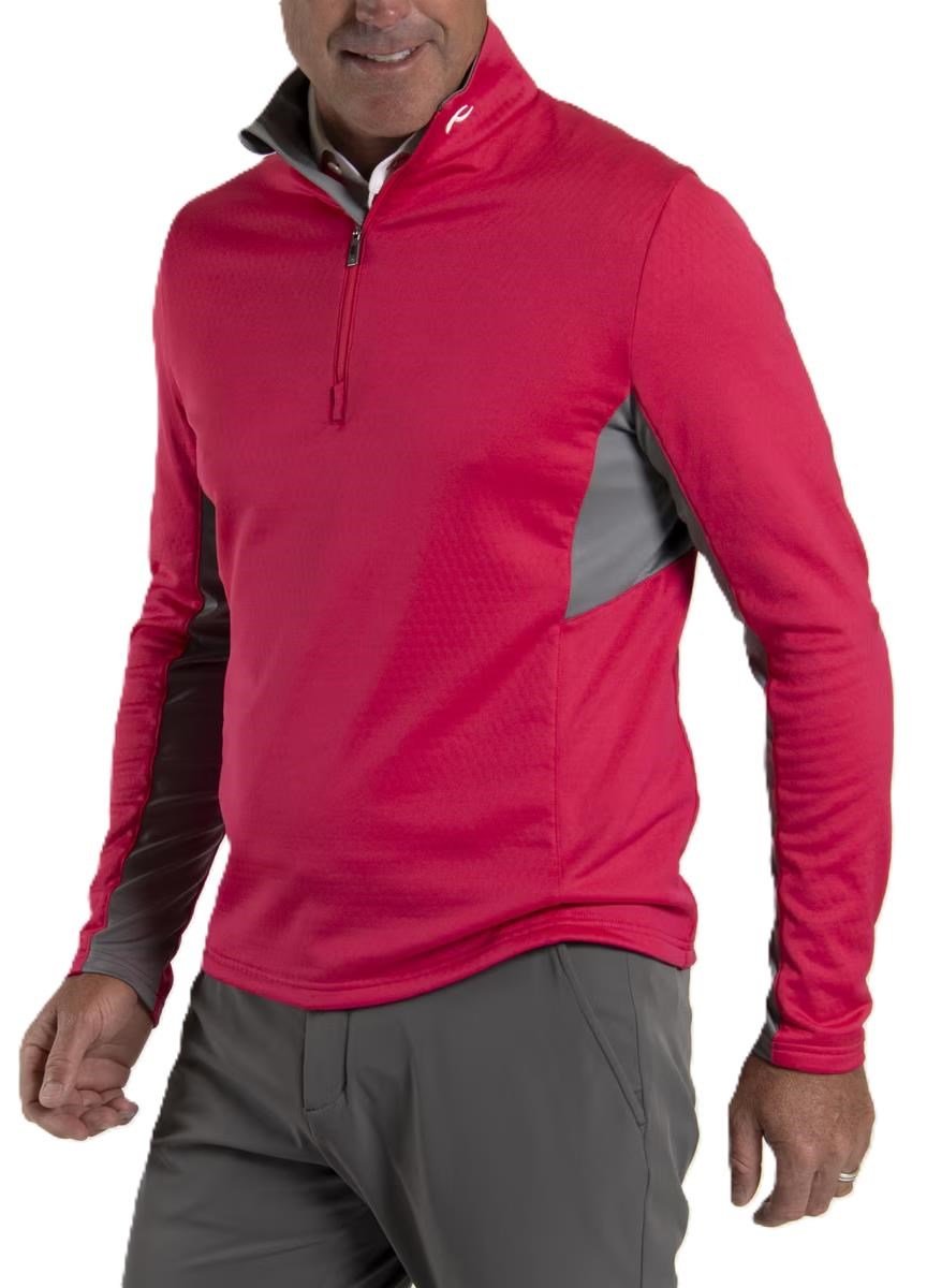 KJUS Hydraulic Midlayer Half-Zip heren sweatshirt, rhubarb/pewter